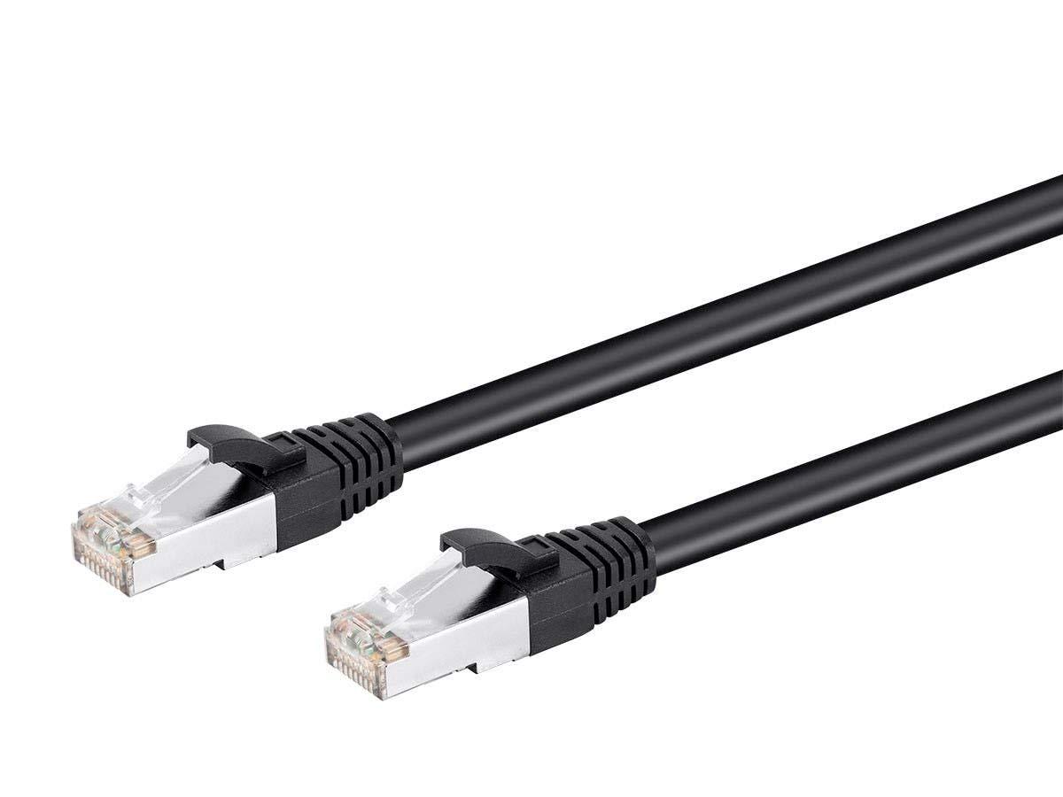 imageMonoprice Cat6 100ft Black PoE Patch Cable 30W PoE IEEE 8023at Shielded UFTP 24AWG 500MHz Solid Pure Bare Copper Shielded RJ45 Ethernet Cable10 feet