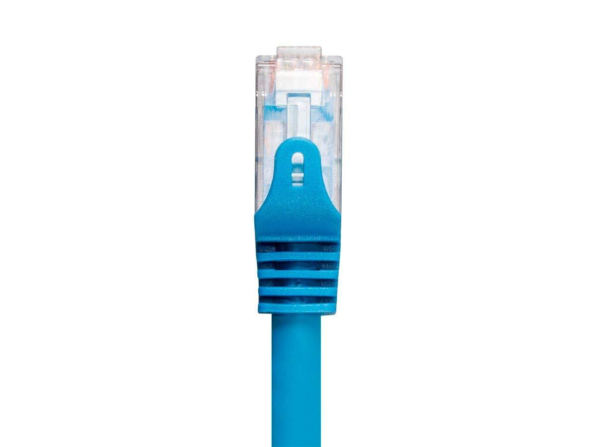 imageMonoprice Cat6 30ft Blue CMP Patch Cable UTP Solid 23AWG 550MHz Pure Bare Copper Snagless RJ45 Entegrade Series Ethernet Cable35 Feet