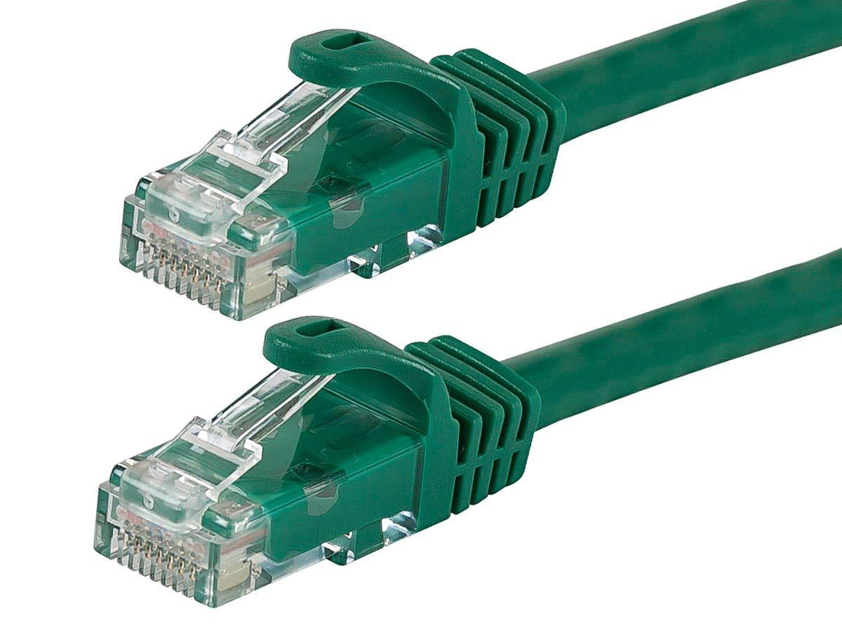 imageMonoprice Cat6 50ft Black Patch Cable UTP 24AWG 550MHz Pure Bare Copper Snagless RJ45 Flexboot Series Ethernet Cable Pack of 1Green