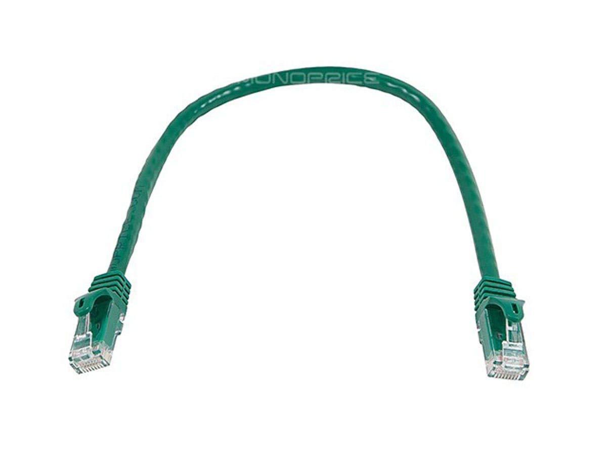 imageMonoprice Cat6 50ft Black Patch Cable UTP 24AWG 550MHz Pure Bare Copper Snagless RJ45 Flexboot Series Ethernet Cable Pack of 1Green