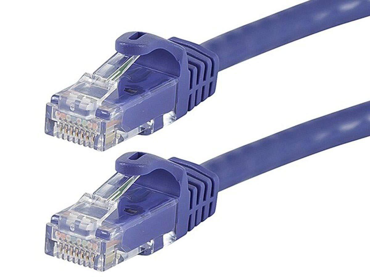 imageMonoprice Cat6 50ft Black Patch Cable UTP 24AWG 550MHz Pure Bare Copper Snagless RJ45 Flexboot Series Ethernet Cable Pack of 1Purple