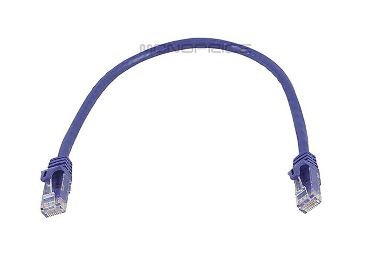 imageMonoprice Cat6 50ft Black Patch Cable UTP 24AWG 550MHz Pure Bare Copper Snagless RJ45 Flexboot Series Ethernet Cable Pack of 1Purple