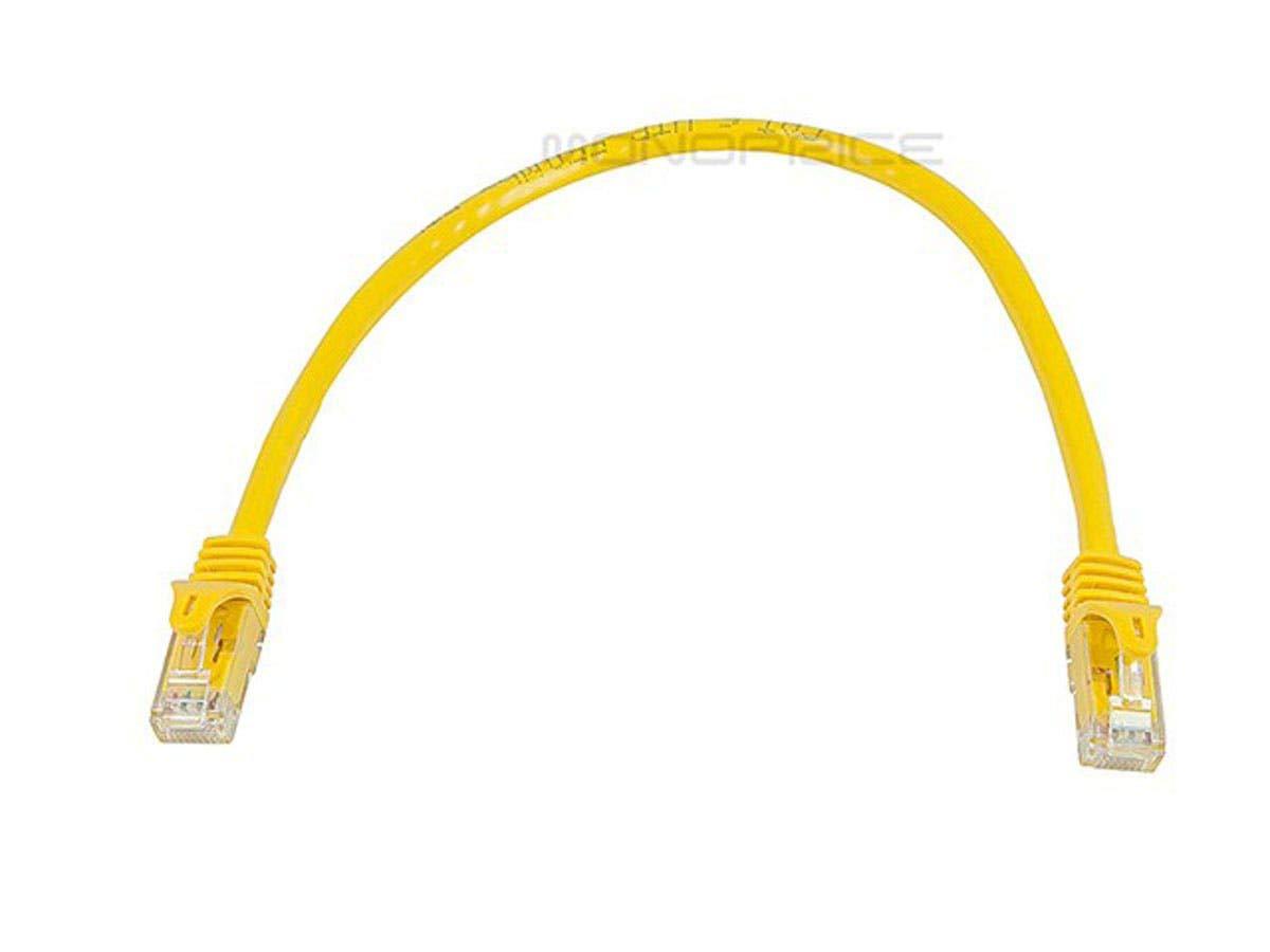 imageMonoprice Cat6 50ft Black Patch Cable UTP 24AWG 550MHz Pure Bare Copper Snagless RJ45 Flexboot Series Ethernet Cable Pack of 1Yellow