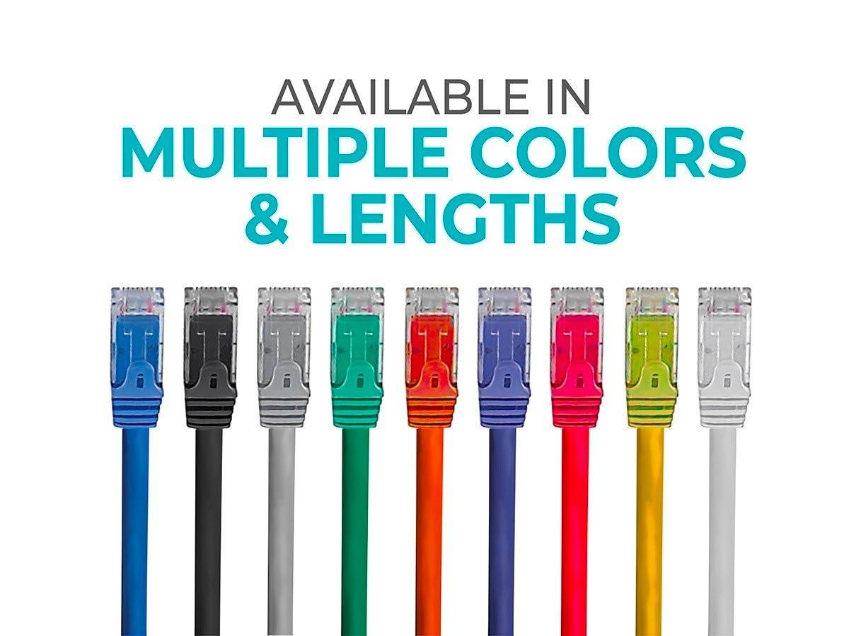 imageMonoprice Cat6 50ft Black Patch Cable UTP 24AWG 550MHz Pure Bare Copper Snagless RJ45 Flexboot Series Ethernet Cable Pack of 1black