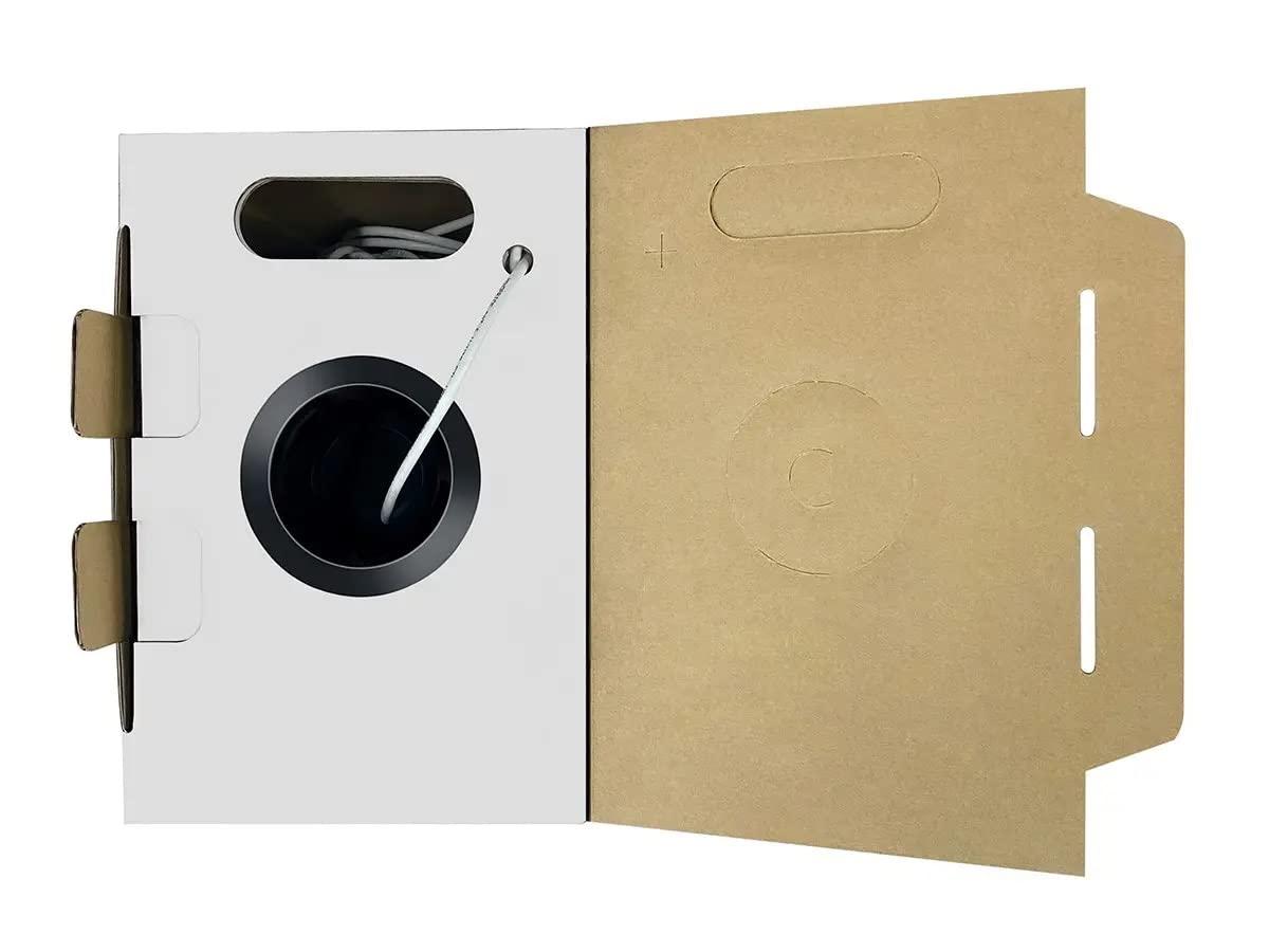 imageMonoprice Cat6 Ethernet Bulk Cable Solid 550Mhz UTP CMP TAA Plenum Pure Bare Copper Wire 23AWG No Logo Pull Box 1000 Feet BlueWhite