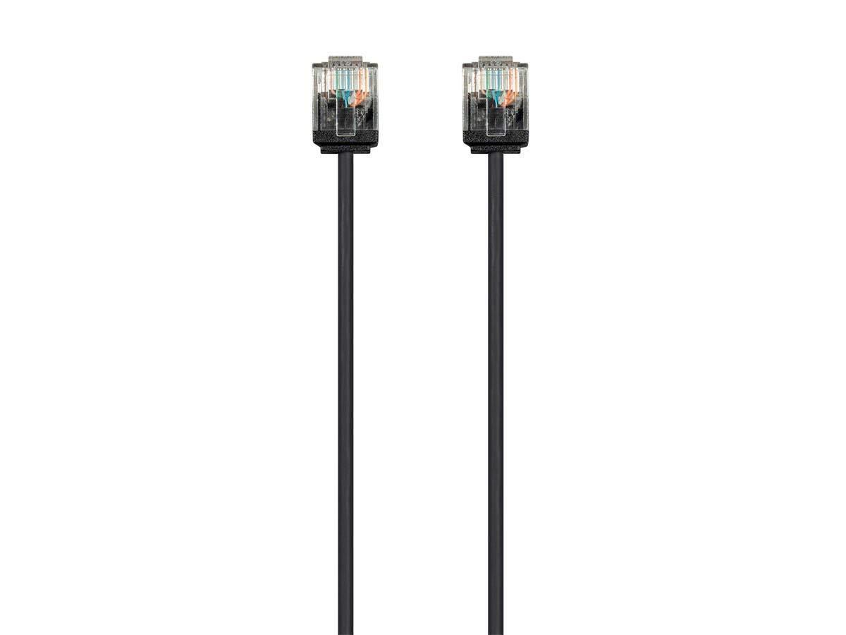 imageMonoprice Cat6 Ethernet Patch Cable Snagless 550MHz UTP 32AWG 1 Feet Black Micro SlimRun SeriesBlack