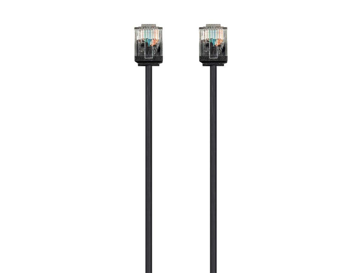 imageMonoprice Cat6 Ethernet Patch Cable Snagless 550MHz UTP 32AWG 1 Feet Black Micro SlimRun SeriesBlack