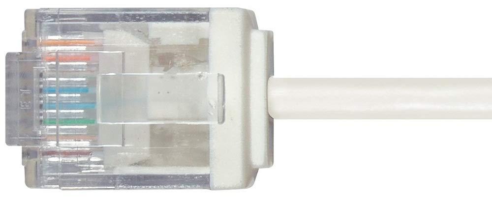imageMonoprice Cat6 Ethernet Patch Cable Snagless 550MHz UTP 32AWG 1 Feet White Micro SlimRun SeriesWhite