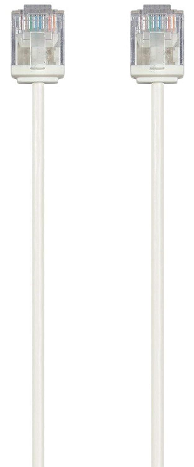 imageMonoprice Cat6 Ethernet Patch Cable Snagless 550MHz UTP 32AWG 1 Feet White Micro SlimRun SeriesWhite