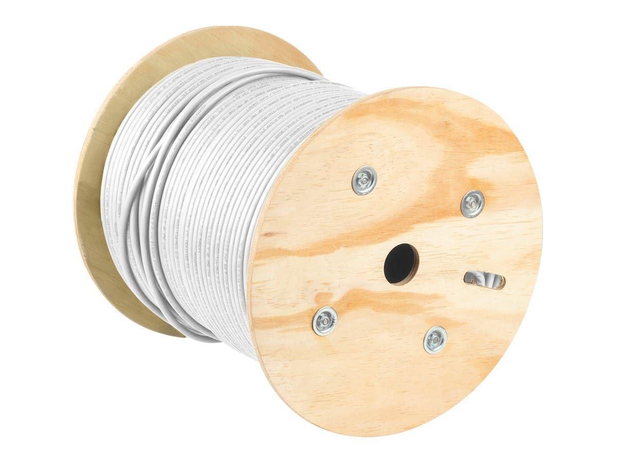 imageMonoprice Cat6A Ethernet Bulk Cable 500 Feet Yellow Solid 550Mhz FUTP CMR Riser Rated Pure Bare Copper Wire 10G 23AWG No Logo UL TAAWhite