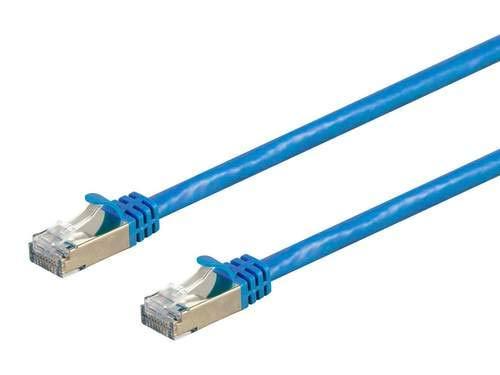 imageMonoprice Cat7 Ethernet Patch Cable Flexboot RJ45 Stranded 600Mhz SFTP CMX 26AWG 25 Feet Blue Entegrade SeriesBlack