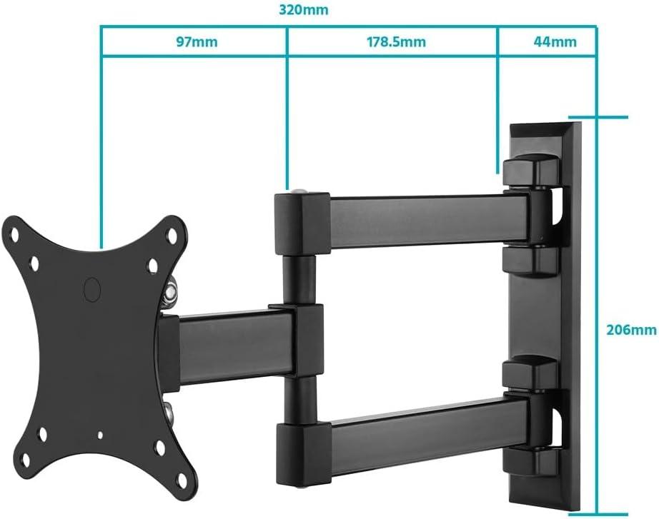 imageMonoprice Commercial Full Motion TV Wall Mount Bracket Extra Long Extension Range to 13quot for 13quot to 27quot TVs up to 33lbs Max VESA 100x100 UL CertifiedLarge