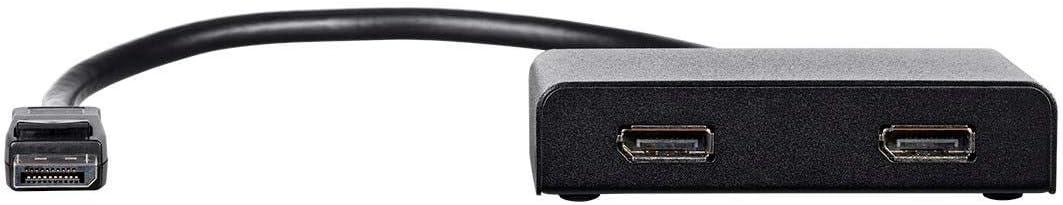 imageMonoprice DisplayPort 12 to DisplayPort MultiStream Transport MST Hub 2Port DP to DP Ideal for Digital Signage Large Video Displays in Schools 76 x 58 x 13