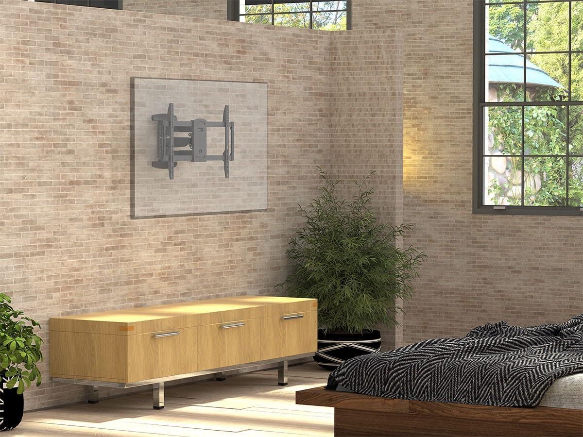 imageMonoprice Essential Full Motion TV Wall Mount Bracket Low Profile for 37quot to 80quot TVs up to 99lbs Max VESA 600x400