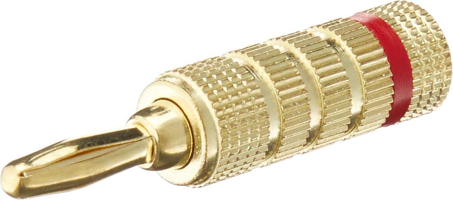 imageMonoprice Gold Plated Speaker Banana Plugs 5 Pairs Closed Screw Type For Speaker Wire Home Theater Wall Plates And More12 Pairs