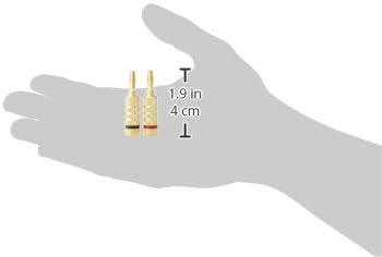 imageMonoprice Gold Plated Speaker Banana Plugs 5 Pairs Closed Screw Type For Speaker Wire Home Theater Wall Plates And More12 Pairs