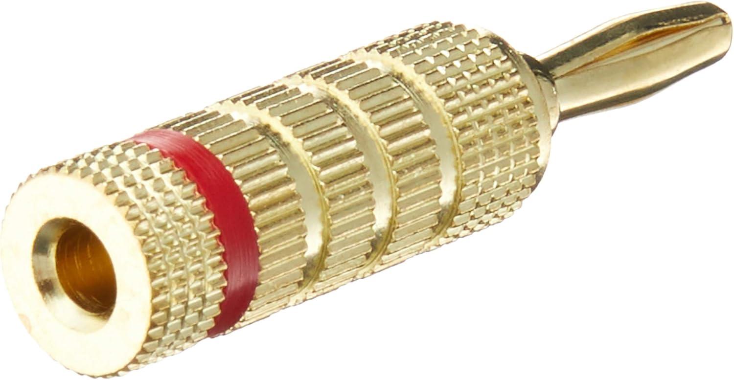 imageMonoprice Gold Plated Speaker Banana Plugs 5 Pairs Closed Screw Type For Speaker Wire Home Theater Wall Plates And More12 Pairs