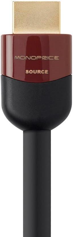 imageMonoprice HDMI High Speed Active Cable 4K60Hz HDR 18Gbps YUV 444 CL2 26AWG 45 Feet Black Cabernet Ultra Series35 Feet