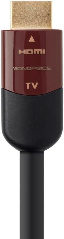 imageMonoprice HDMI High Speed Active Cable 4K60Hz HDR 18Gbps YUV 444 CL2 26AWG 45 Feet Black Cabernet Ultra Series60 Feet