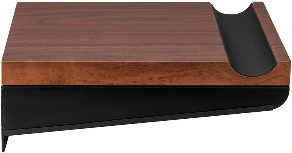 imageMonoprice OnWall Bike Storage Mount and Display Rack with Open Walnut Top Shelf Compact Sturdy Design Bike Storage Bicycle Hanger