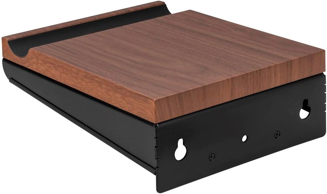 imageMonoprice OnWall Bike Storage Mount and Display Rack with Open Walnut Top Shelf Compact Sturdy Design Bike Storage Bicycle Hanger