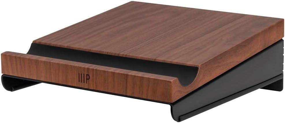 imageMonoprice OnWall Bike Storage Mount and Display Rack with Open Walnut Top Shelf Compact Sturdy Design Bike Storage Bicycle Hanger