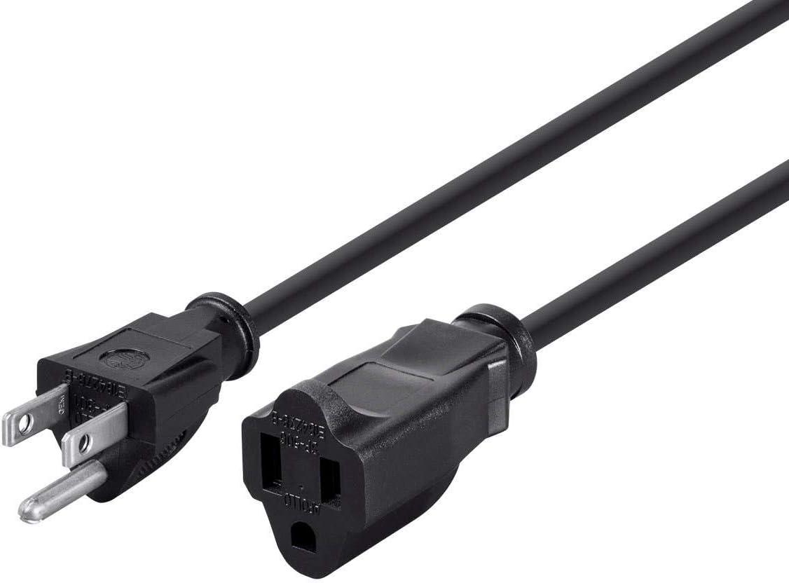 imageMonoprice Power Extension Cords 6ft 16AWG and 2ft 16AWG Black