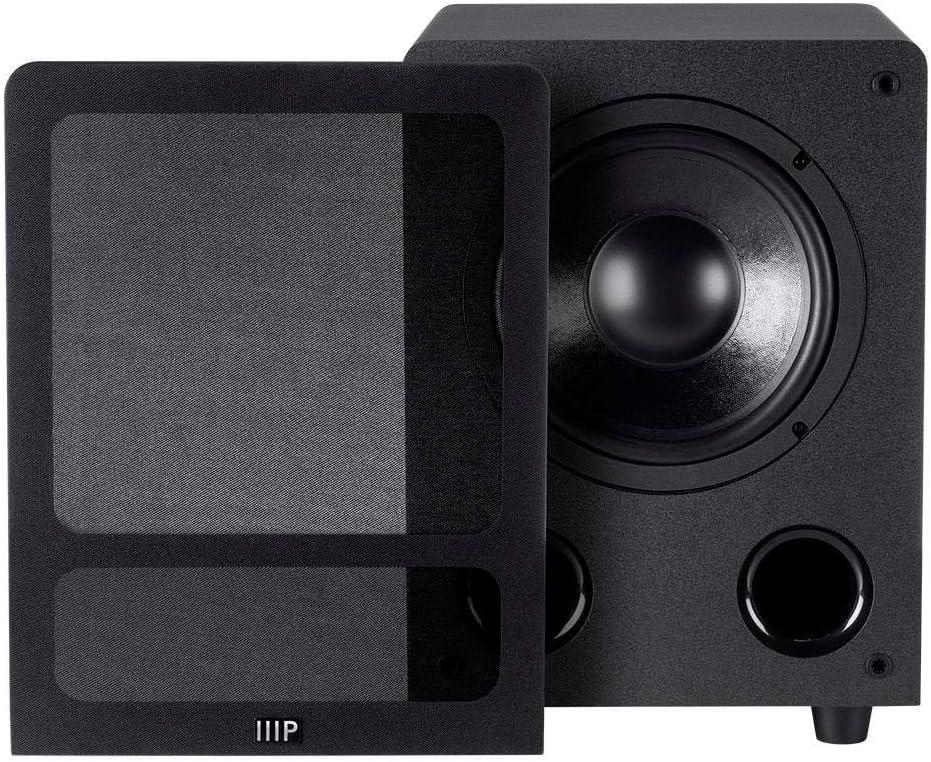 imageMonoprice Premium Select Subwoofer 8Inch Woofer 200 Watt 4 Ohm Nominal Impedance Auto OnOff BlackSubwoofer