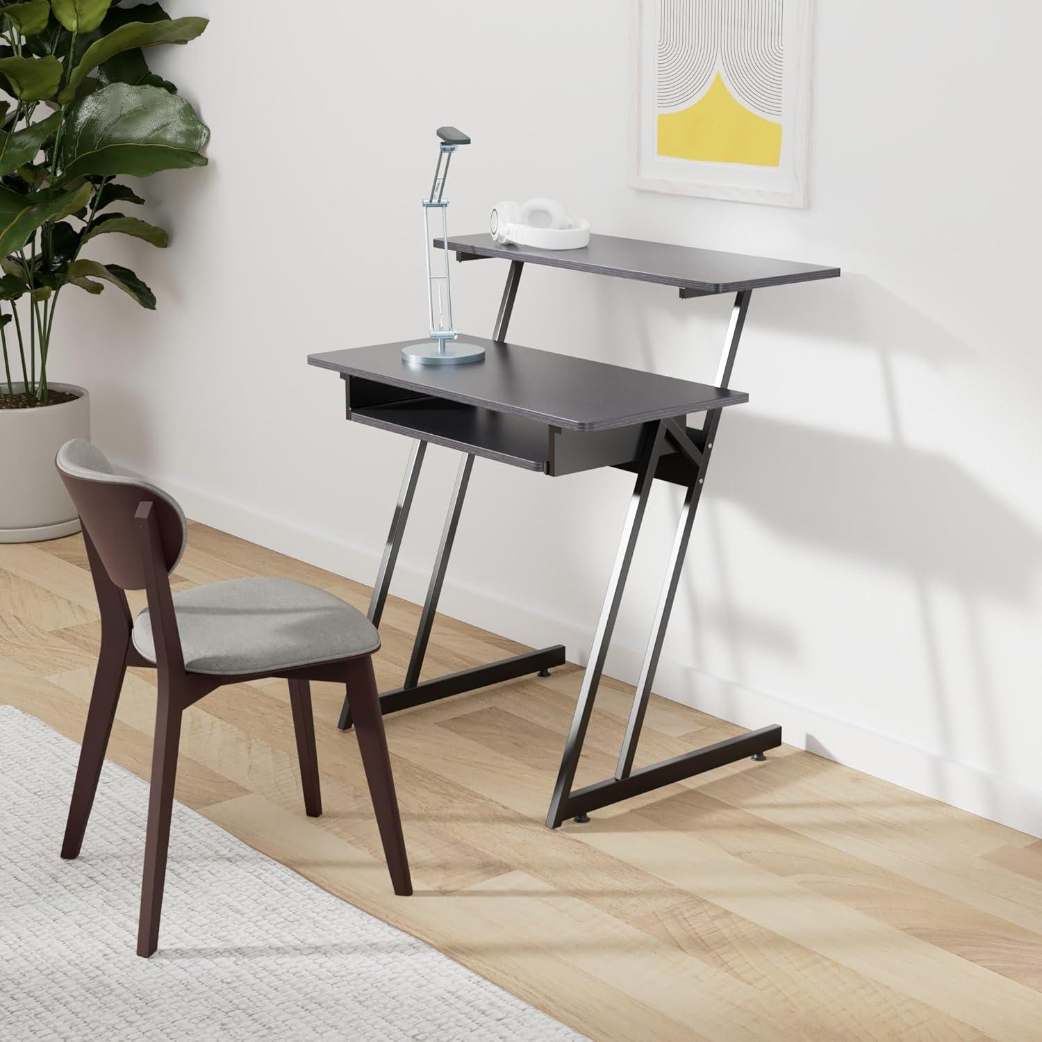 imageMonoprice Recording Studio Desk  with Raised Platform and Keyboard Tray Black  Stage Right