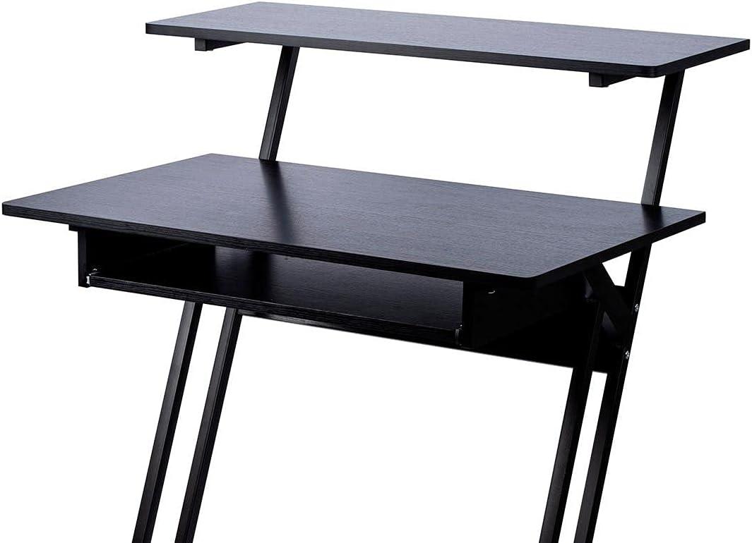 imageMonoprice Recording Studio Desk  with Raised Platform and Keyboard Tray Black  Stage Right