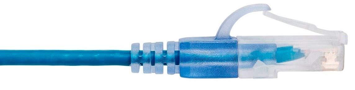 imageMonoprice SlimRun Cat6A Ethernet Patch Cable Snagless RJ45 Stranded 550Mhz UTP Pure Bare Copper Wire 10G 30AWG 7ft Black 1PackBlue