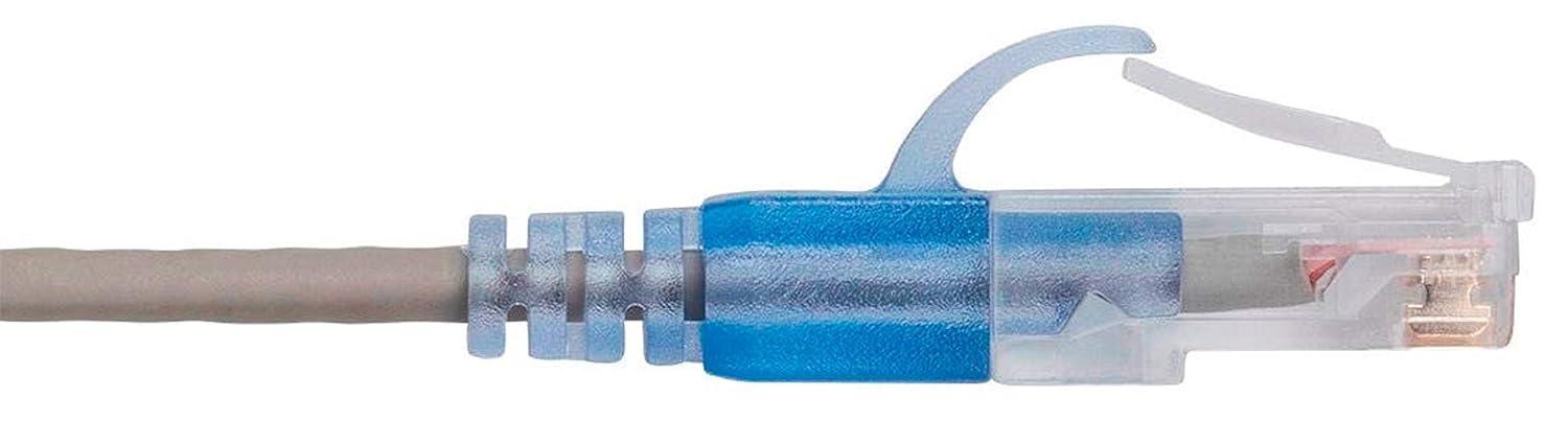 imageMonoprice SlimRun Cat6A Ethernet Patch Cable Snagless RJ45 Stranded 550Mhz UTP Pure Bare Copper Wire 10G 30AWG 7ft Black 1PackGray