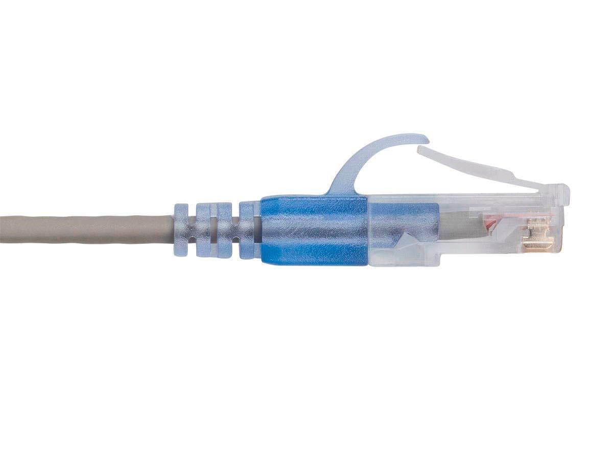 imageMonoprice SlimRun Cat6A Ethernet Patch Cable Snagless RJ45 Stranded 550Mhz UTP Pure Bare Copper Wire 10G 30AWG 7ft Black 1PackGray
