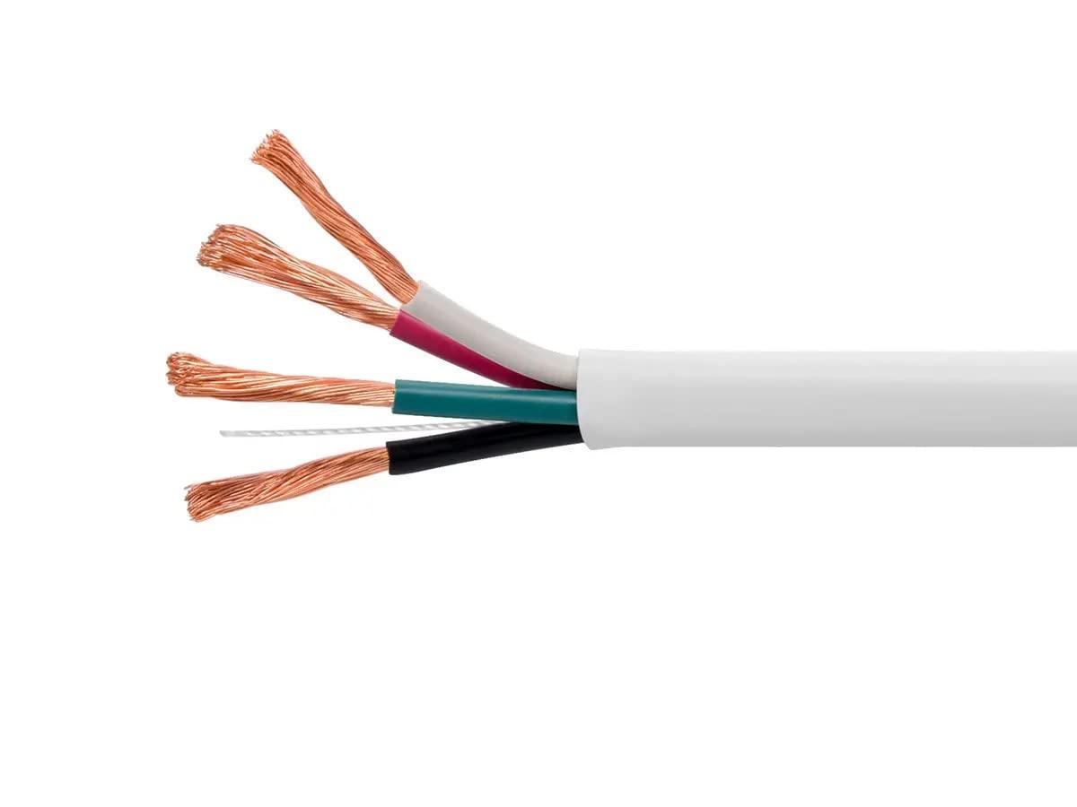 imageMonoprice Speaker Wire CL3 inWall Rated 2Conductor Color Coded 12AWG 250 Feet White12 AWG
