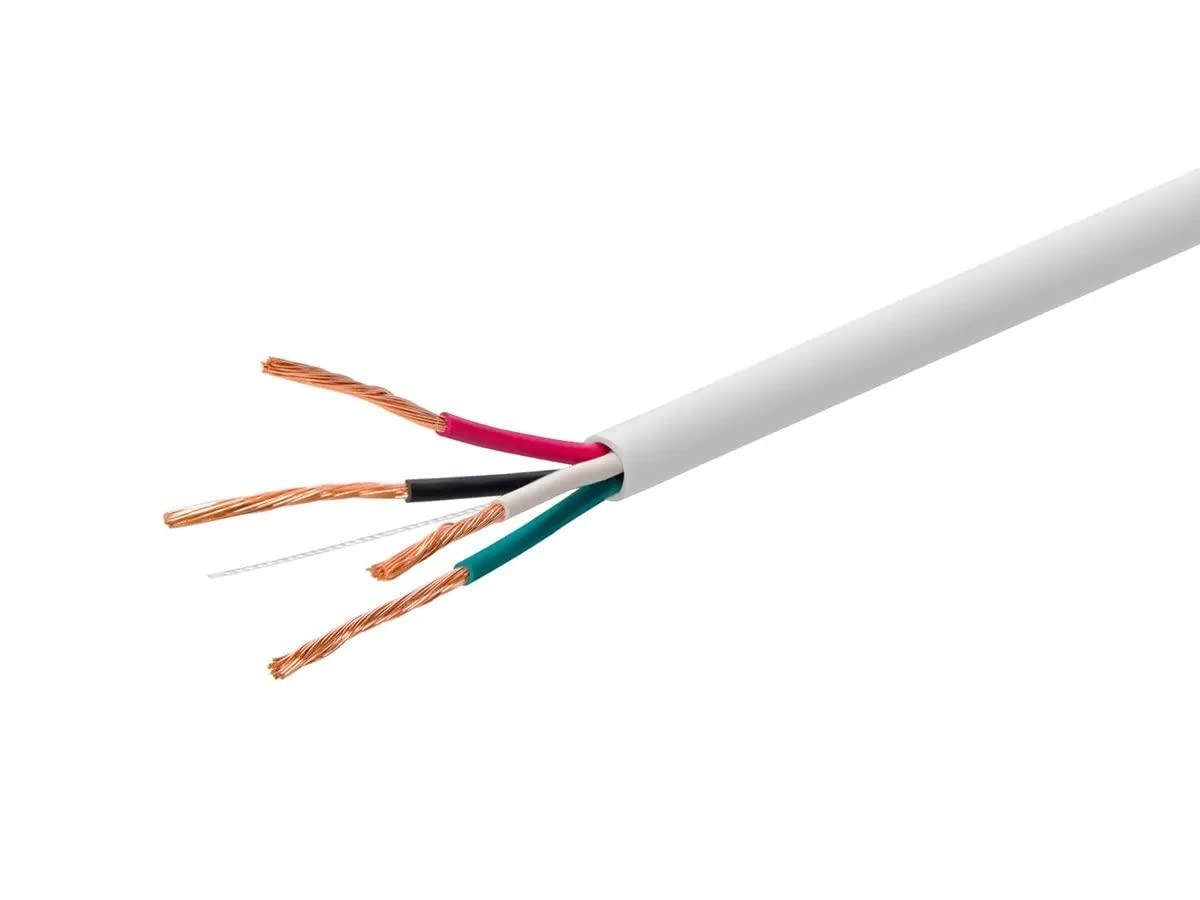 imageMonoprice Speaker Wire CL3 inWall Rated 2Conductor Color Coded 12AWG 250 Feet White16 AWG