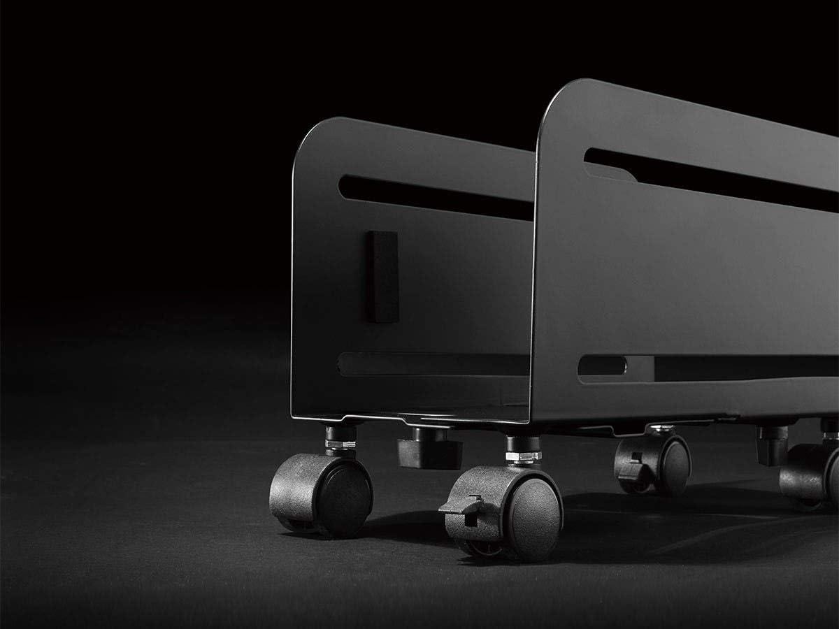 imageMonoprice Steel Computer PC Tower Mobile Stand Steel Construction Black PowderCoated Workstream Collection Alloy steel