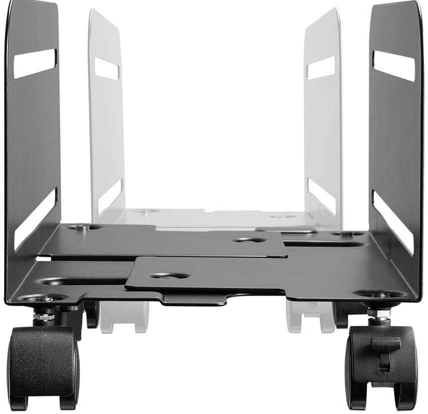imageMonoprice Steel Computer PC Tower Mobile Stand Steel Construction Black PowderCoated Workstream Collection Alloy steel