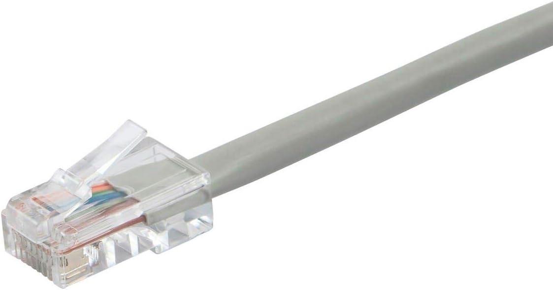 imageMonoprice ZerobootCat6 Ethernet Patch Cable Network Internet Cord RJ45 Stranded 550Mhz UTP Pure Bare Copper Wire 24AWG 25ft BlackGray