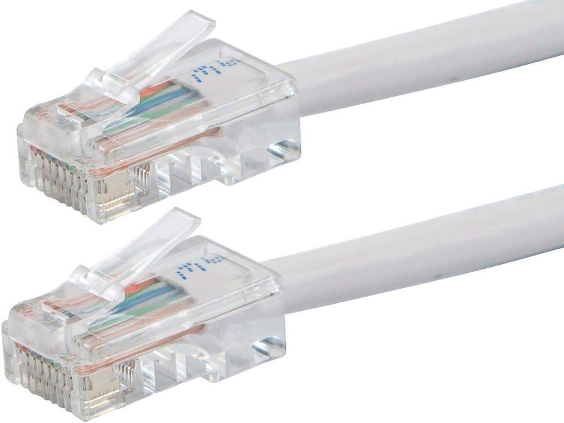 imageMonoprice ZerobootCat6 Ethernet Patch Cable Network Internet Cord RJ45 Stranded 550Mhz UTP Pure Bare Copper Wire 24AWG 25ft BlackWhite