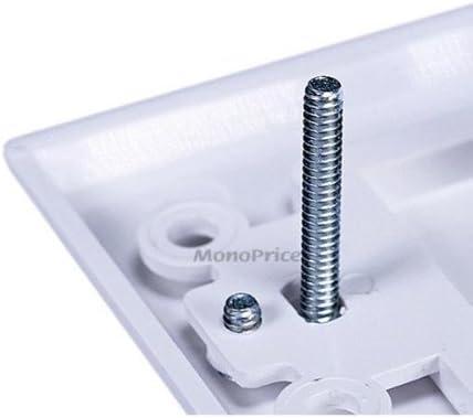 imageMoonrise Monoprice 103326 Banana Binding Post TwoPiece Inset Coupler Wall Plate for 4 Speakers White4 Speaker