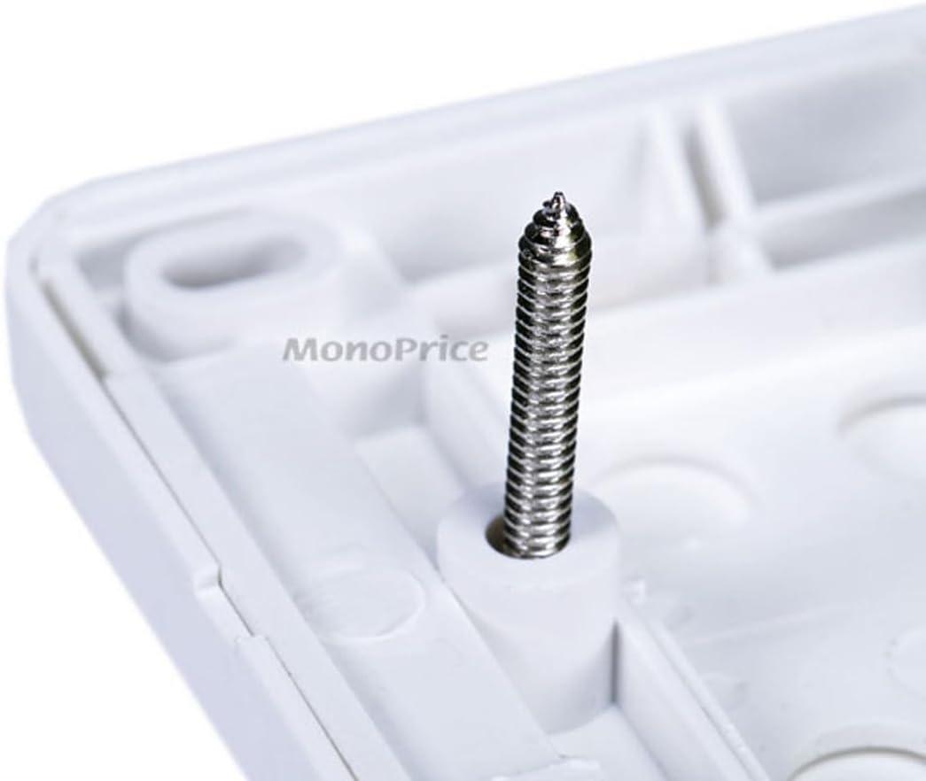 imageMoonrise Monoprice 103326 Banana Binding Post TwoPiece Inset Coupler Wall Plate for 4 Speakers White4 Speaker