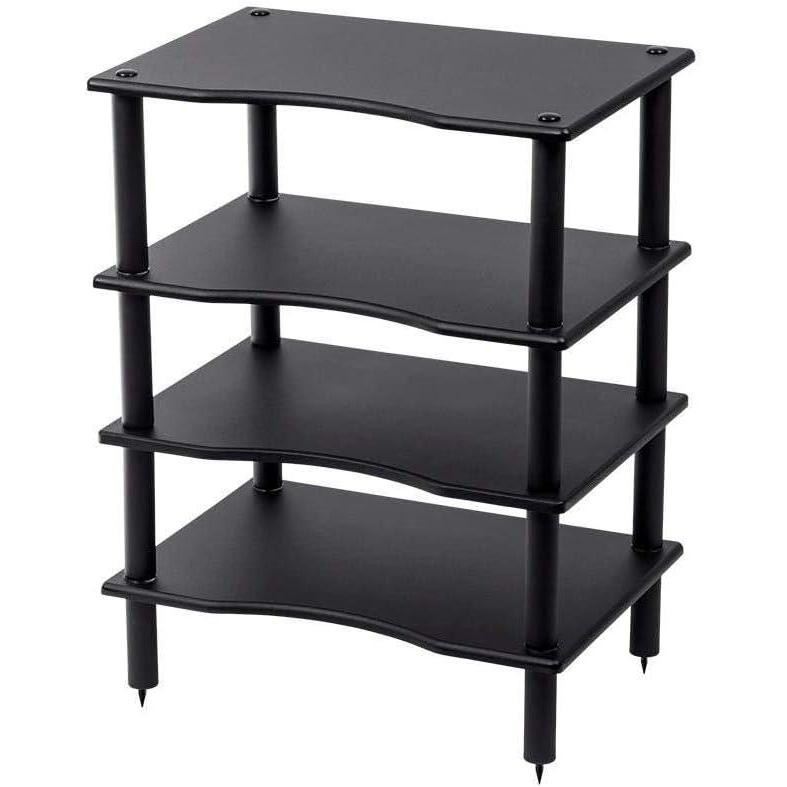 imageMonolith 4 Tier Audio Stand XL  Open Air Design Each 1 Inch Shelf Supports up to 849 Lbs Total Max Weight 350 Lbs Perfect Way to Organize AV Components BlackBlack