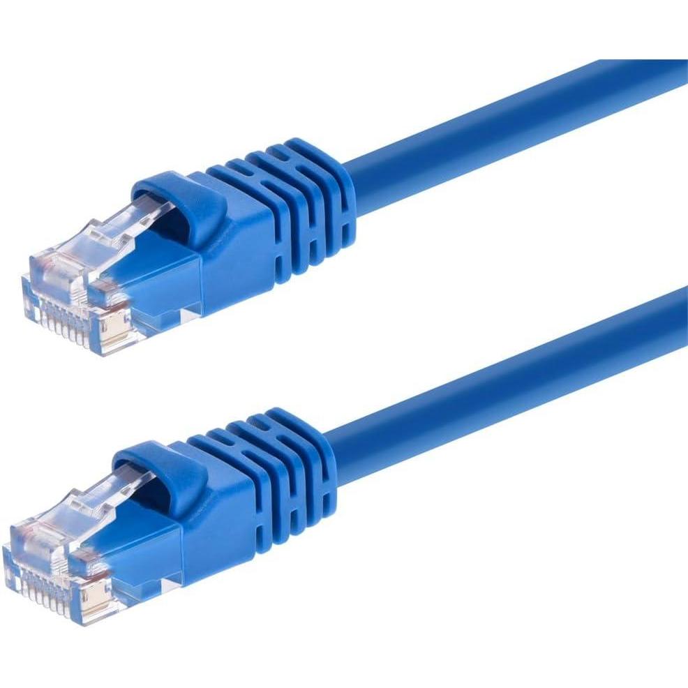 imageMonoprice 05FT 24AWG Cat6 550MHz UTP Ethernet Bare Copper Network Cable  BlackBlue