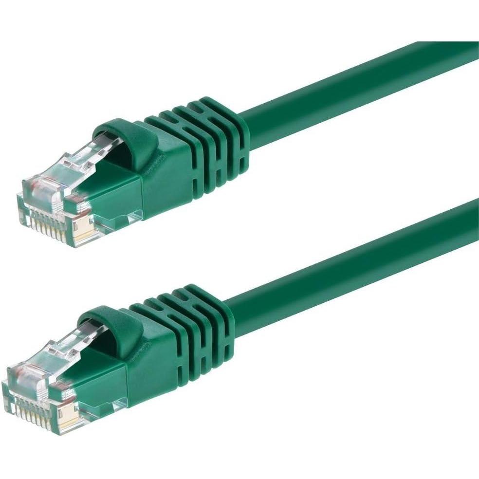 imageMonoprice 05FT 24AWG Cat6 550MHz UTP Ethernet Bare Copper Network Cable  BlackGreen