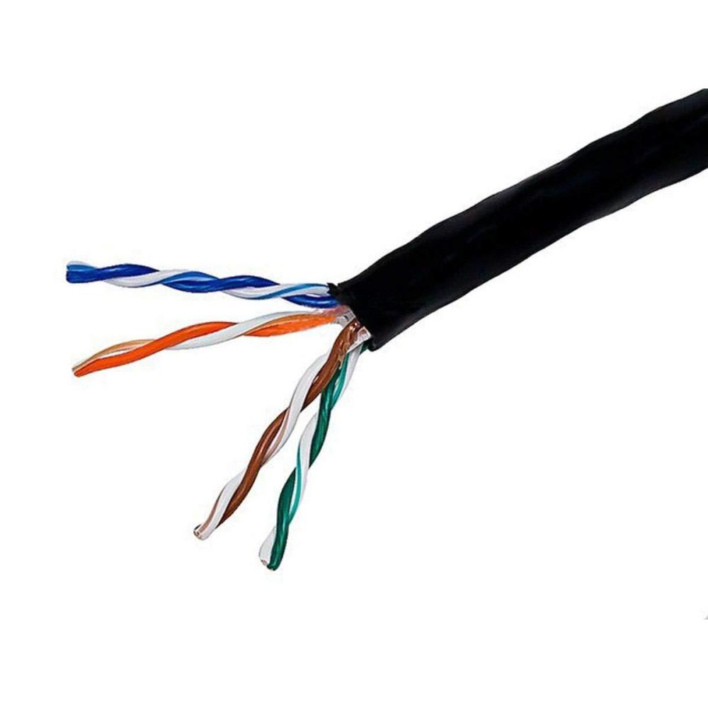 imageMonoprice 1000FT 24AWG Cat5e 350MHz UTP Stranded InWall Rated CM Bulk Ethernet Bare Copper Cable  BlackBlack