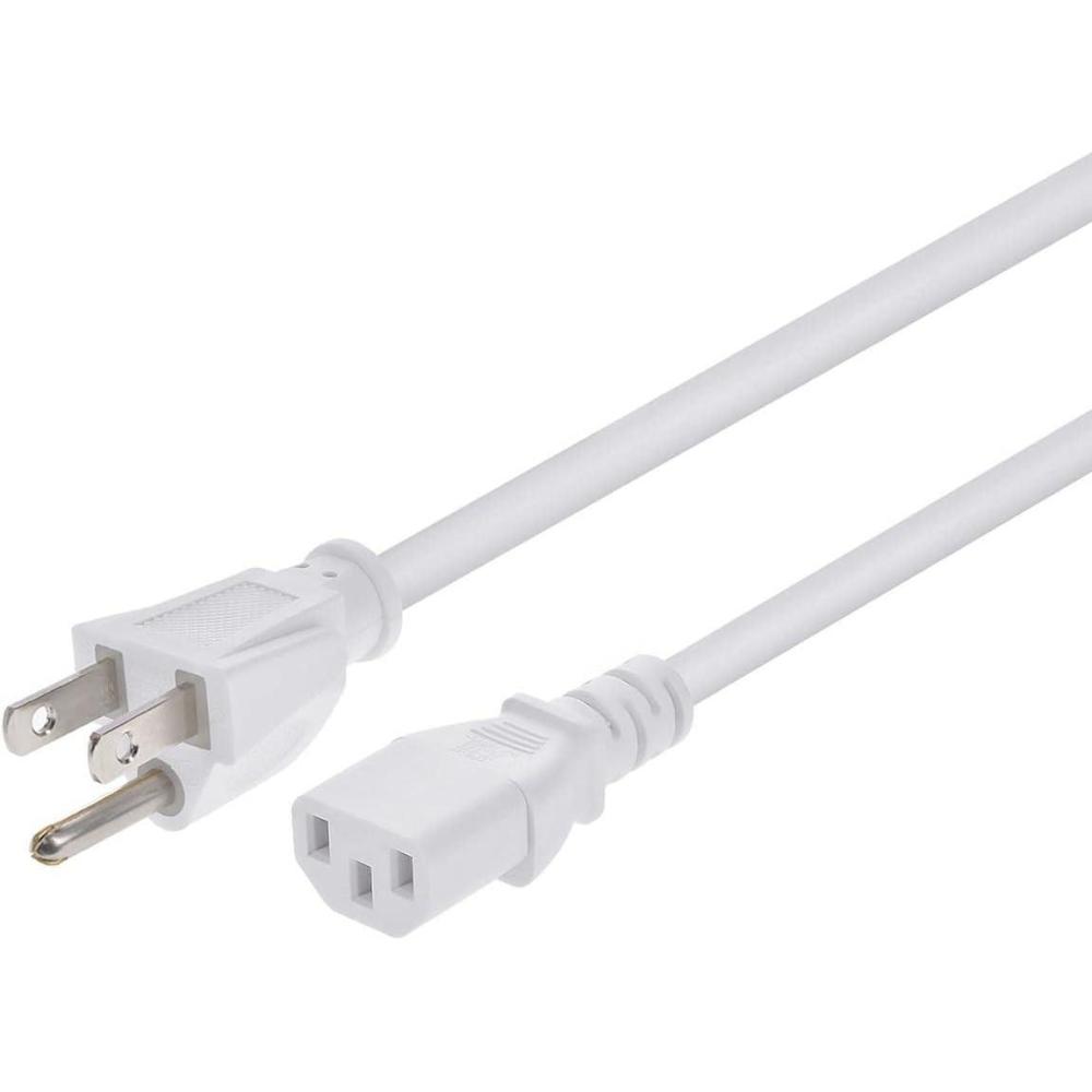 imageMonoprice 105294 15ft 14AWG Power Cord Cable w 3 Conductor PC Power Connector Socket 15A NEMA 515P to IEC320C13 BlackWhite