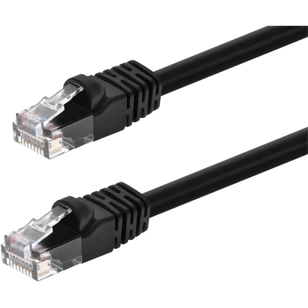 imageMonoprice 10FT 24AWG Cat5e 350MHz UTP Ethernet Bare Copper Network Cable GrayBlack
