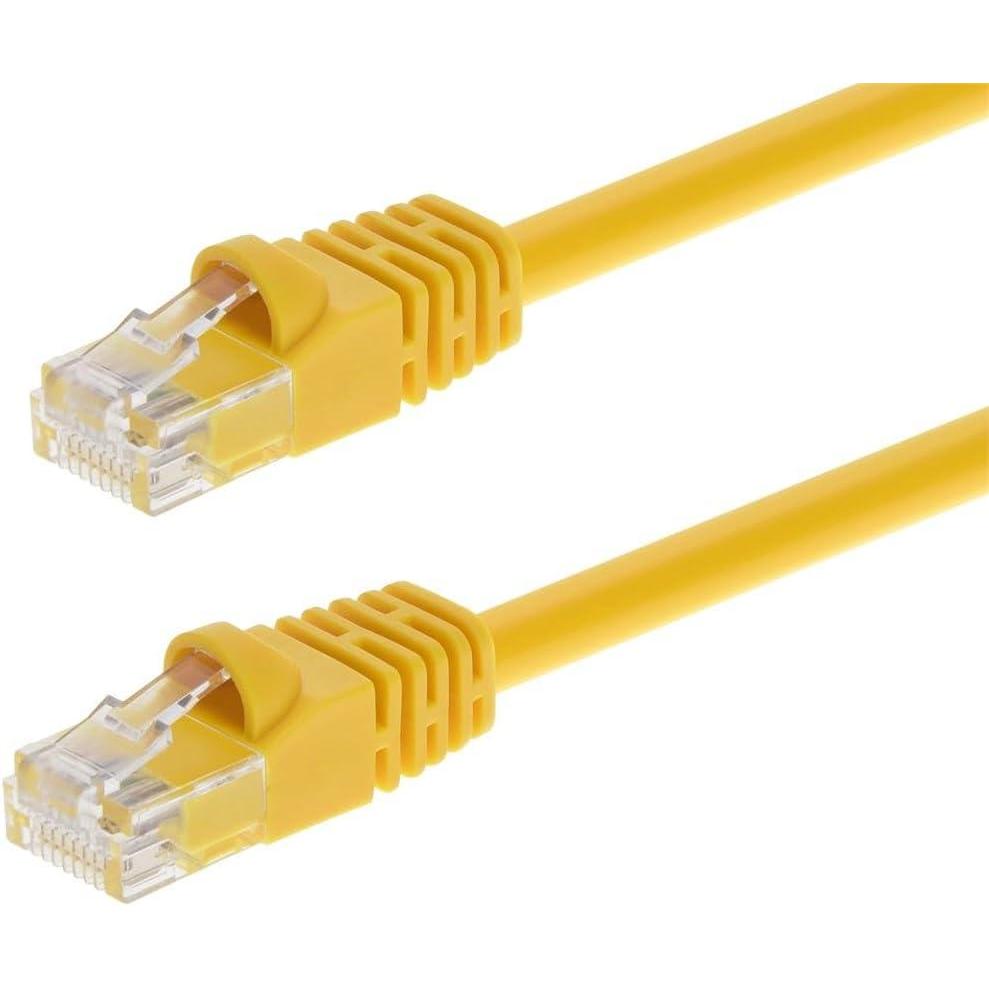 imageMonoprice 10FT 24AWG Cat5e 350MHz UTP Ethernet Bare Copper Network Cable GrayYellow