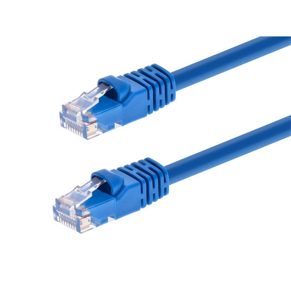 imageMonoprice 1FT 24AWG Cat5e 350MHz UTP Ethernet Bare Copper Network Cable BlueBlue