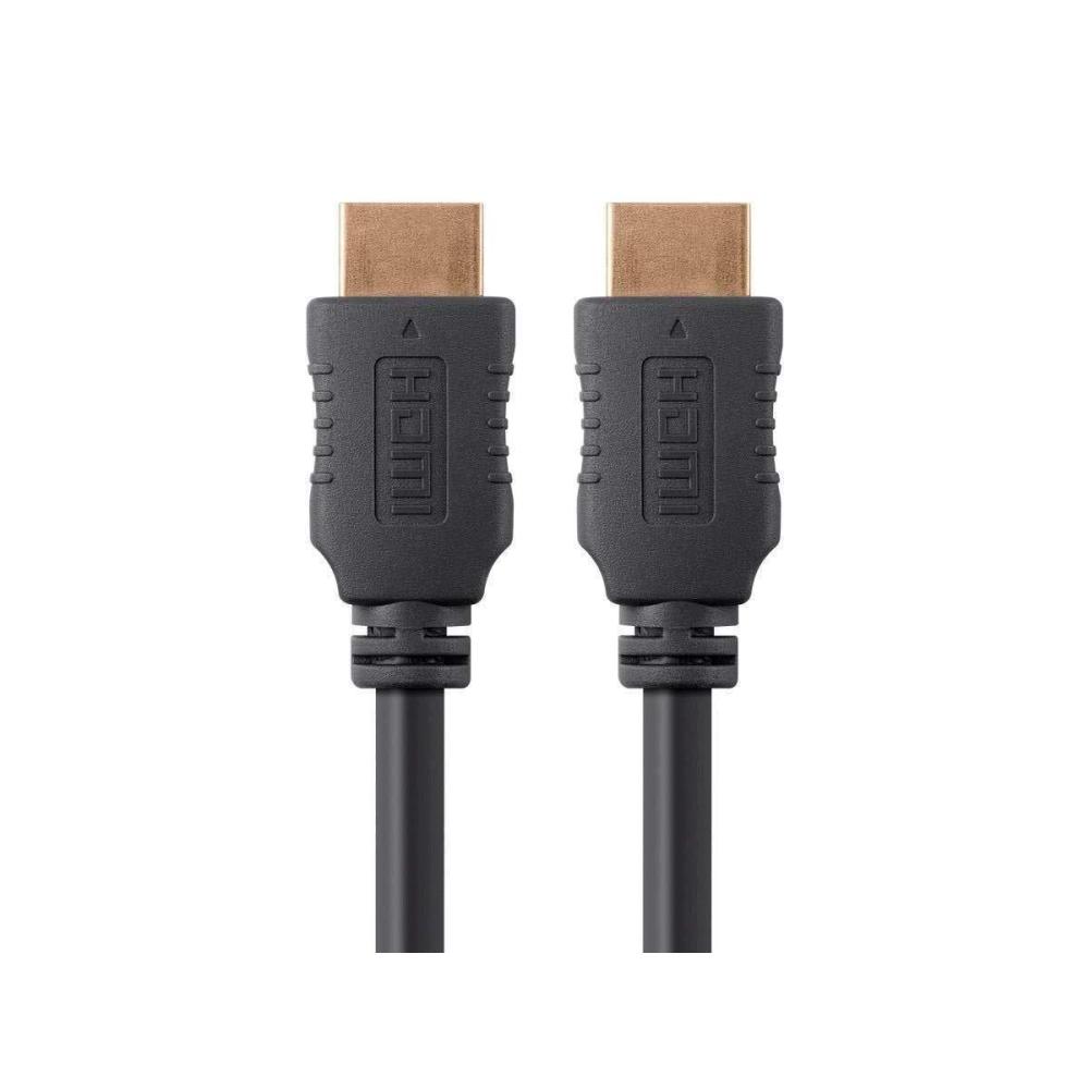 imageMonoprice 4K High Speed HDMI Cable HDMI 20 4K60Hz HDR HDR10 Dolby Vision 18Gbps YUV 444 28AWG With Ferrite Cores 15 Feet Black 1 PackCable